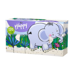 Bella Happy tahací kapesníky 150 ks, vzor slon