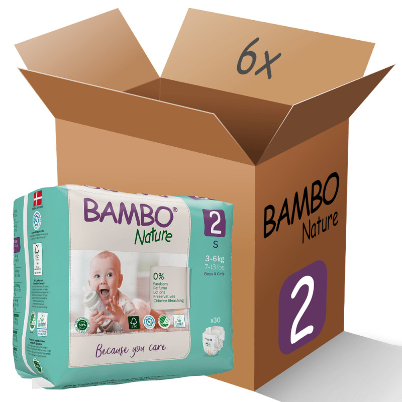 BamboPack 6x Bambo Nature 2 S 3-6kg, 30ks