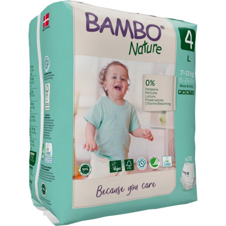 Bambo Nature Pants 4 L 7-12kg, 20ks
