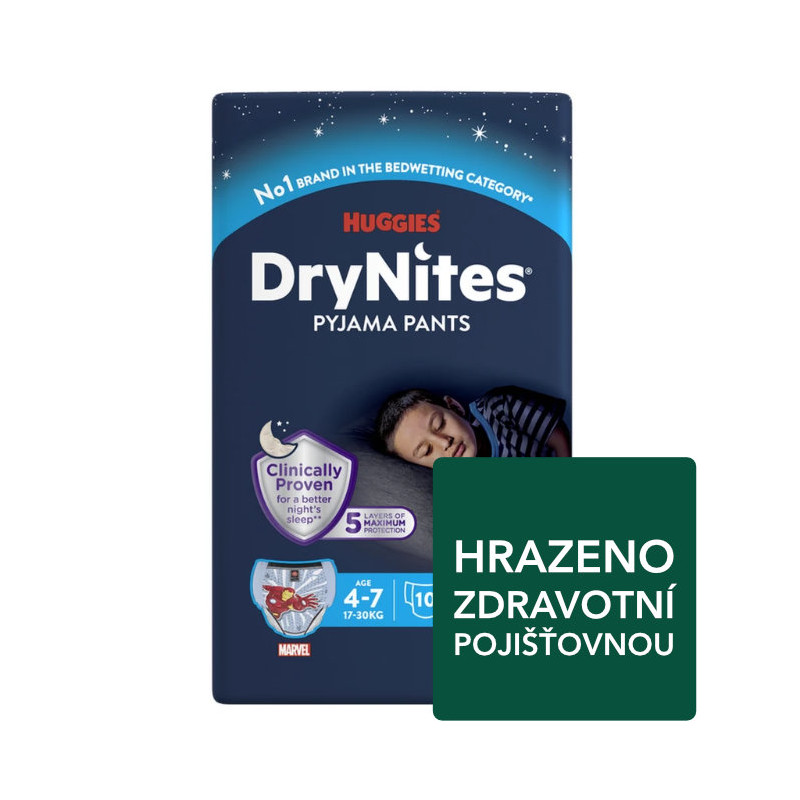 DryNites pro chlapce 4-7 let, 17-30kg 10ks