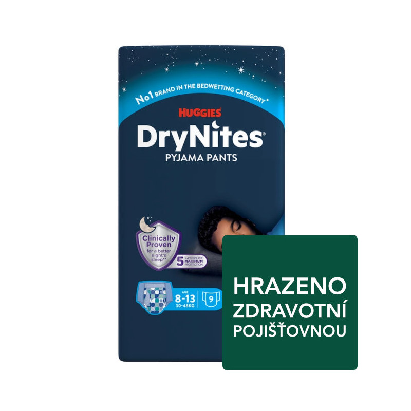 DryNites pro chlapce 8-13 let, 30-48kg 9ks